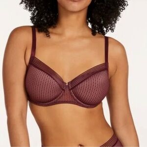 ThirdLove Women's Modern Mesh Balconette Bra in Pinot Purple, 48D